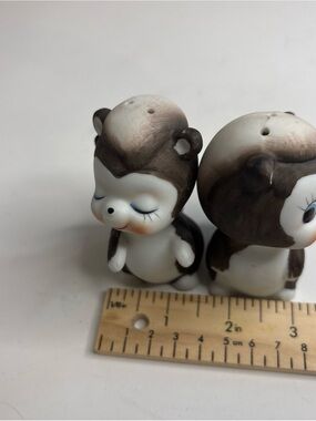 Vintage Norcrest Anthropomorphic Baby Skunk Salt & Pepper Shaker Set Kitschy